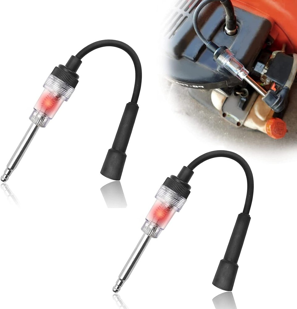 2Pcs Inline Spark Plug Tester, Small Motor Vehicle Engine Ignition Color: 2Pcs