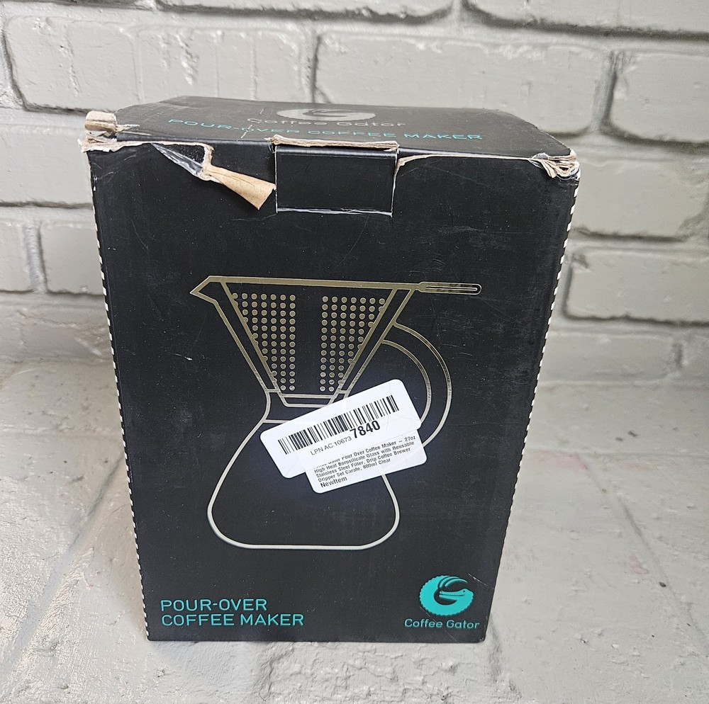 Coffee Gator Pour Over Coffee Maker 6 Cups Glass