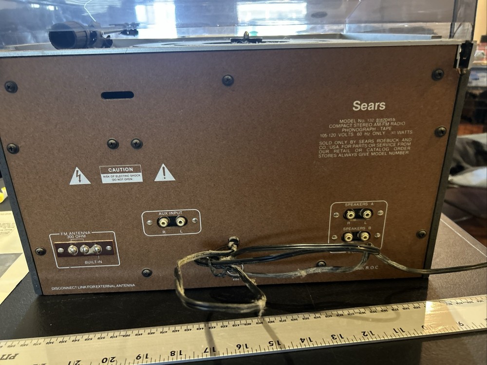 manual vintage Sears Stereo System