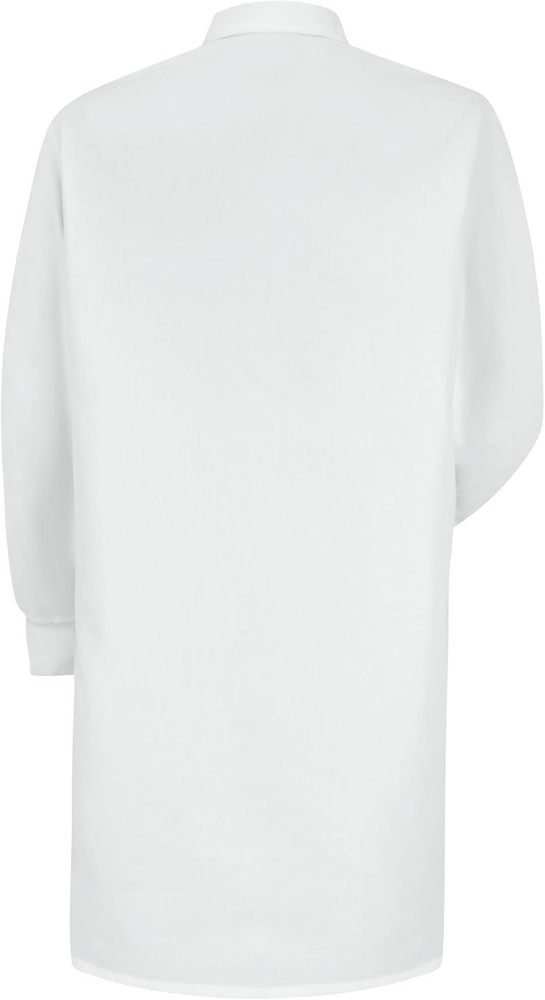 Unisex Cuffed Lab Coat, White, Snap Closure