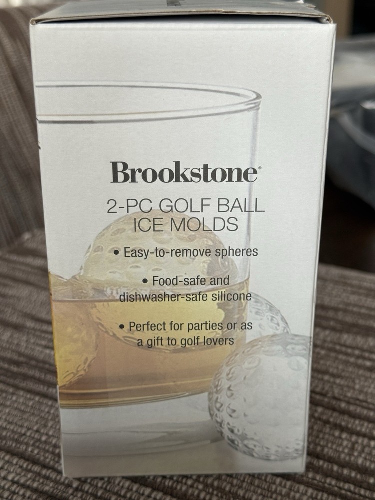 Brookstone 2 Piece Golf Ball Ice Molds (2)