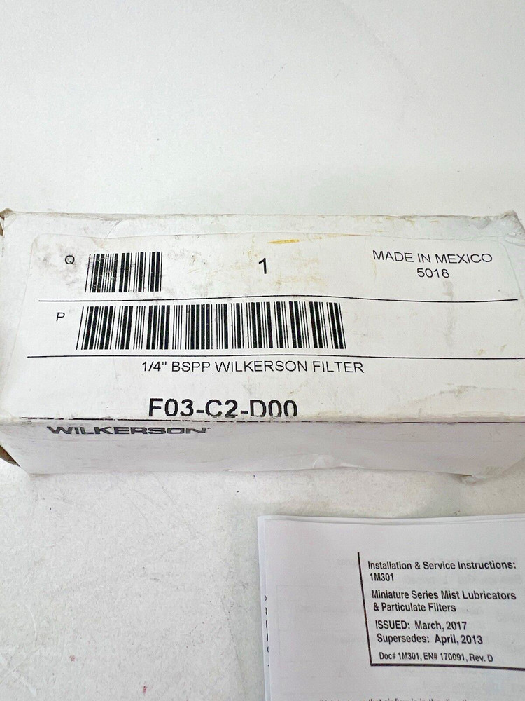 Wilkerson F03-C2-D00 Filter 1/4" BSPP