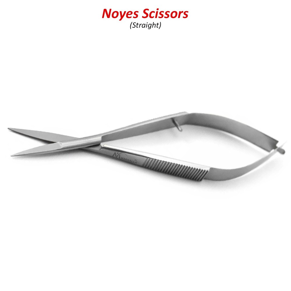 Ophthalmic Surgical Micro Surgery Spring Noyes Scissors Straight Sharp CE