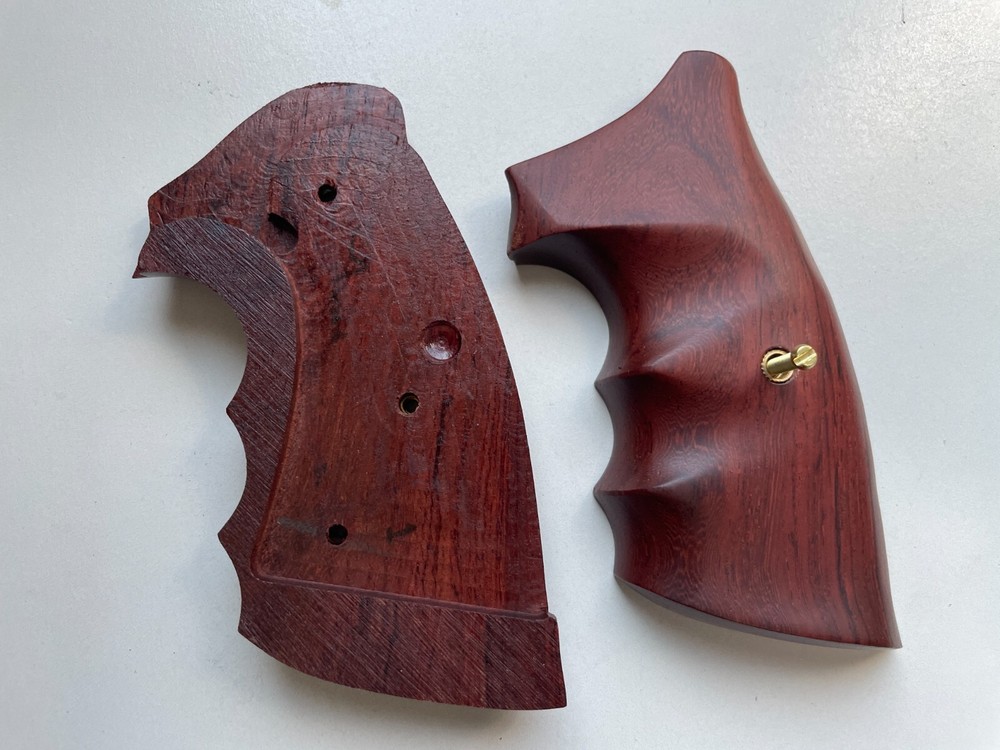 Smooth Wood Decorative Grips For Colt Python grip, opened grips