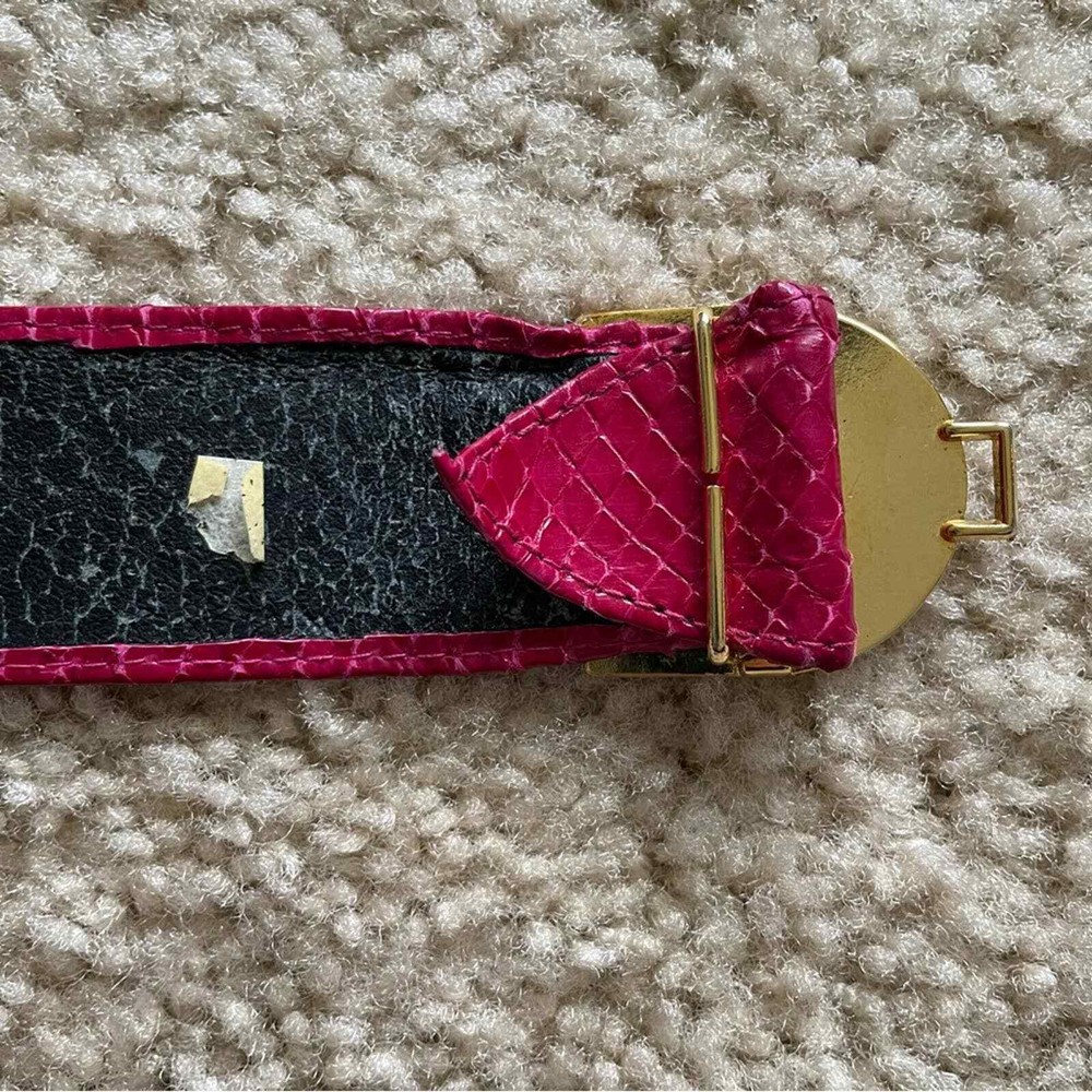 Vintage Pink Snakeskin Belt