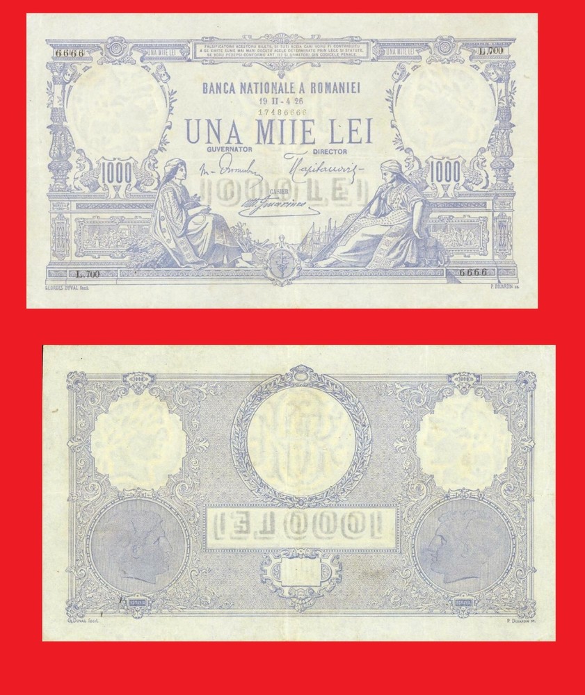 Romania 1000 Lei 1926 - Copy