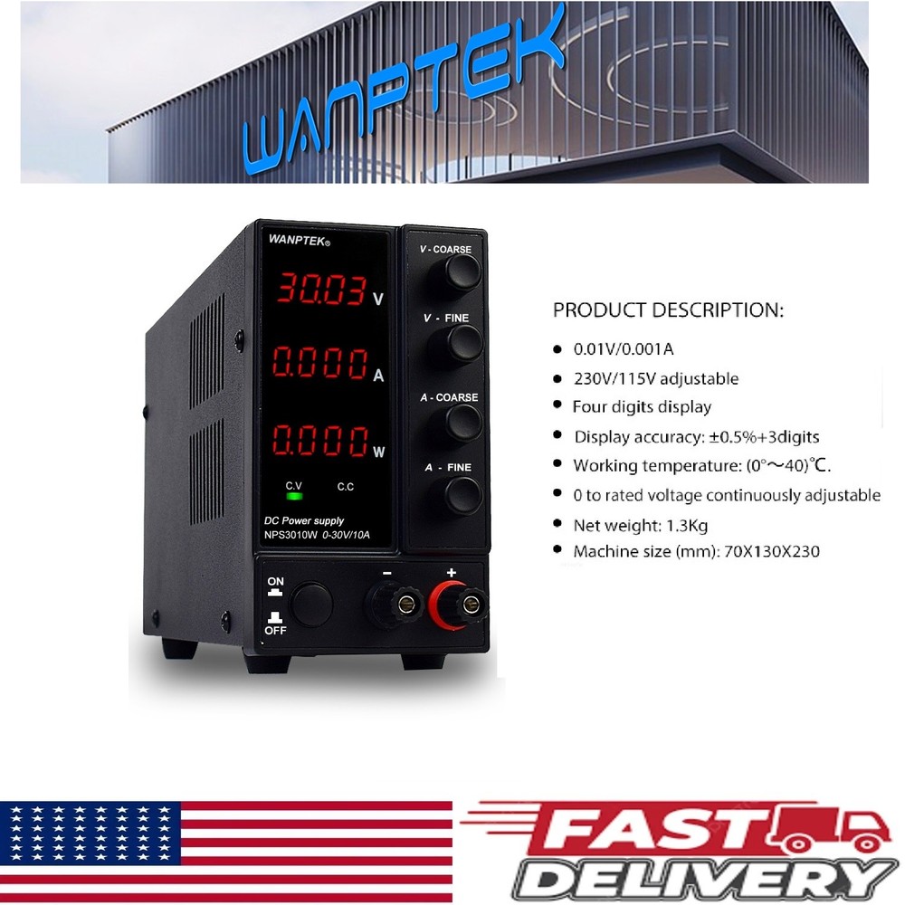 30V 60V 6A 10A Adjustable DC Power Supply Lab Variable Regulated Bench Switching