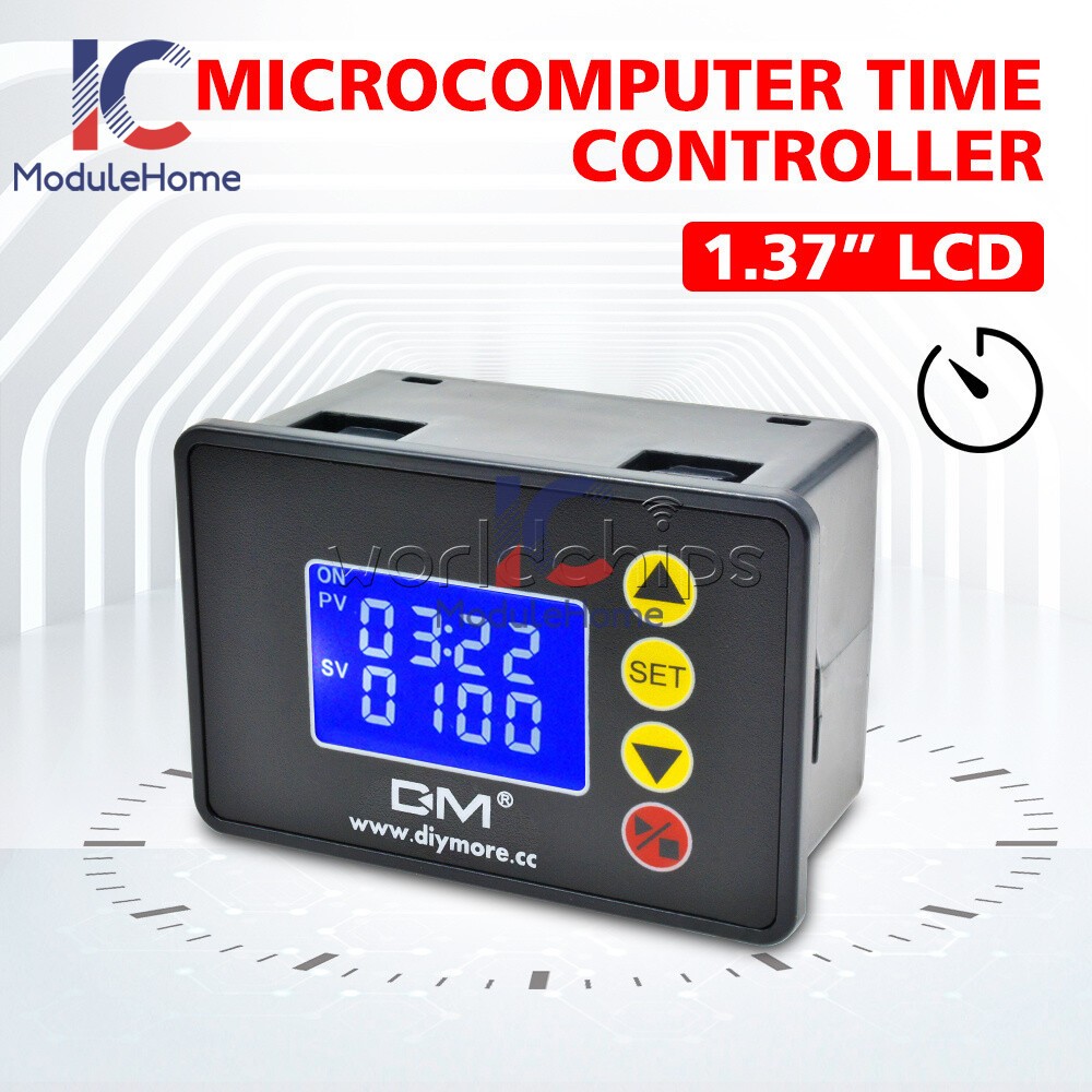 AC110~220V 1.37"LCD Microcomputer Time Controller Timing Module 10A 0000~9999S