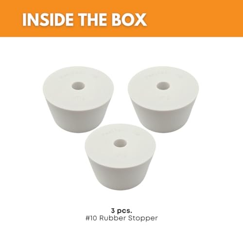 FastRack Drilled Rubber Stopper (#10-3 Pieces) | Solid Beige