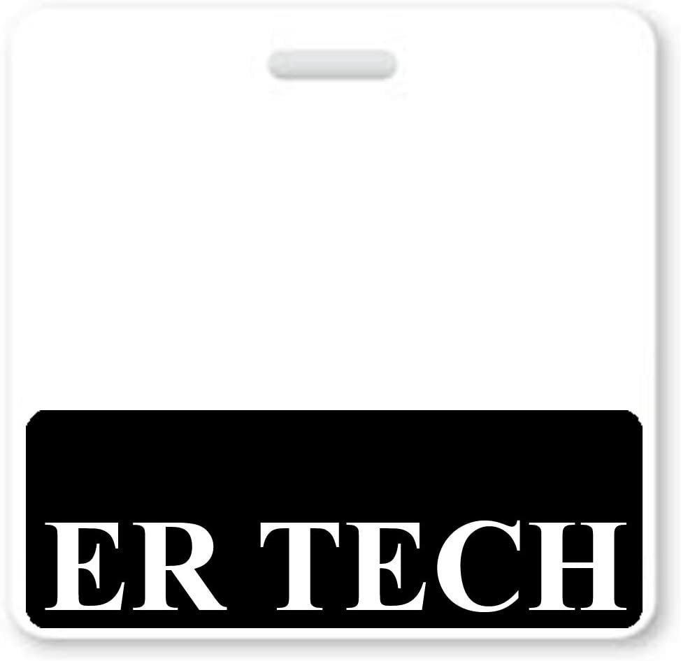 ER TECH Badge Buddy - Horizontal - Hospital ID Card Buddies for ER Technicians