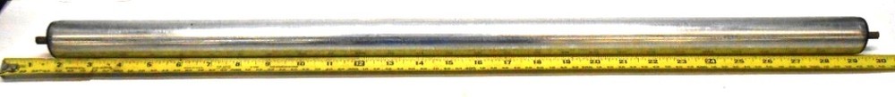 CONVEYOR ROLLER, 28" BF, UNKNOWN BRAND, 1.38" DIA. 1/4" HEX AXLE