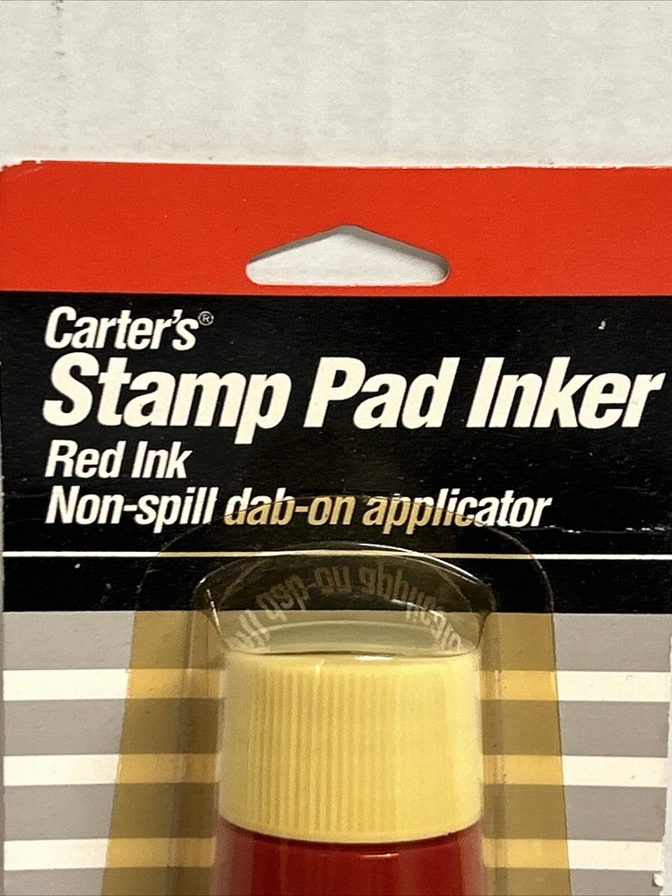 Carter's Stamp Pad Inker RED 2oz Dab-on Applicator