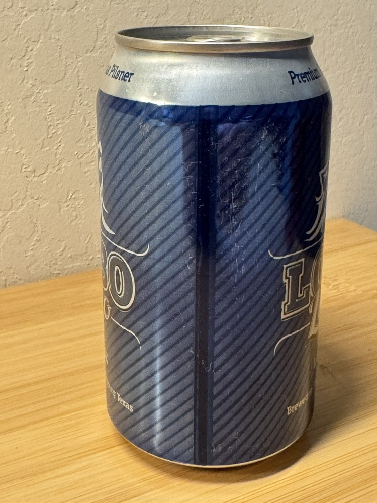 Lobo Lito Texas Pilsner - Empty Beer Can Bottom Opened