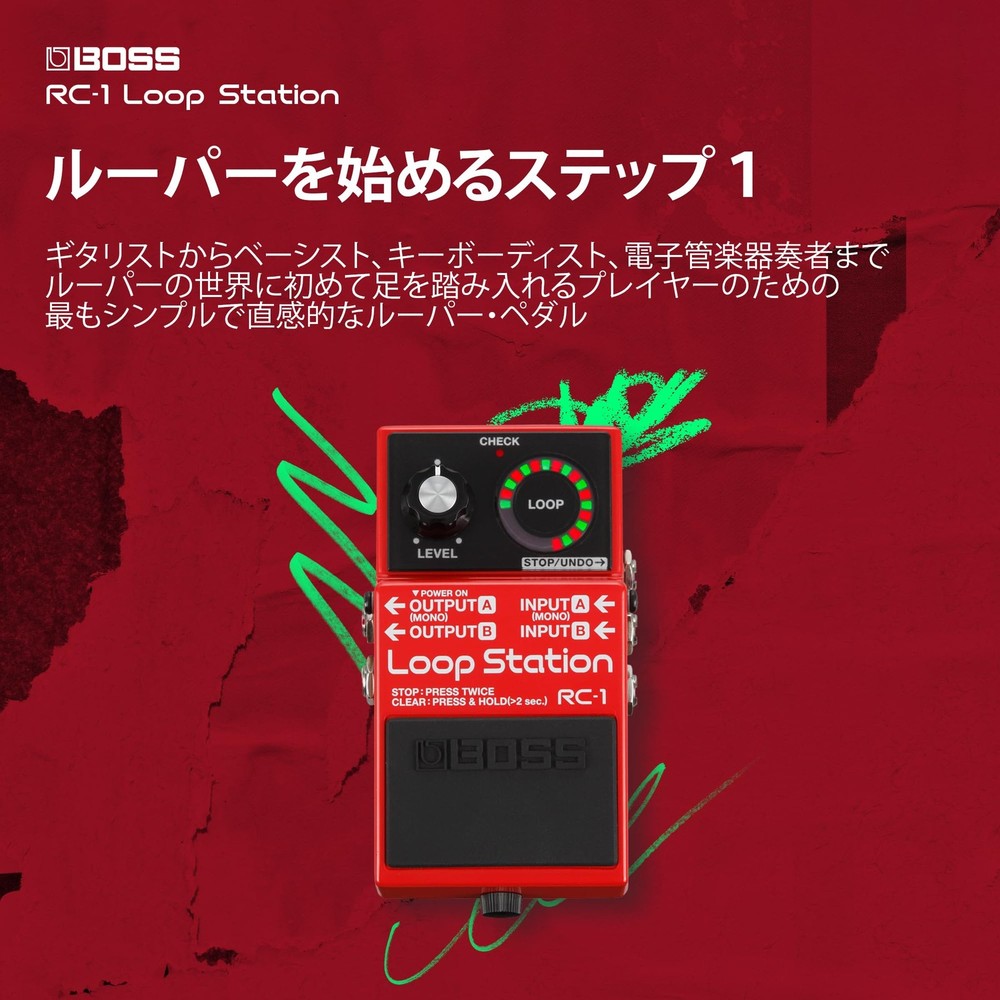 BOSS RC-1 Loop Station Looper Pedal Guitar Compact Easy Looping