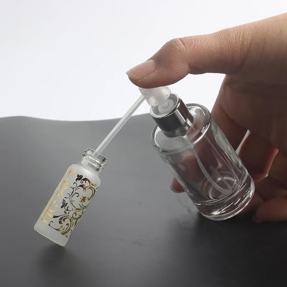 25PCS Perfume Refill Tool Kit, Dispenser Pump Transfer Silver White