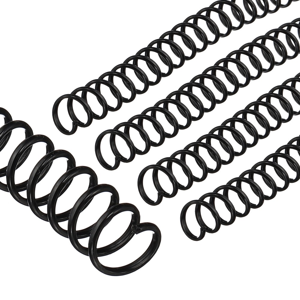 10mm(3/8") Spiral Binding Coils, 100 Pcs Spirals 75 Sheet Capacity, Black