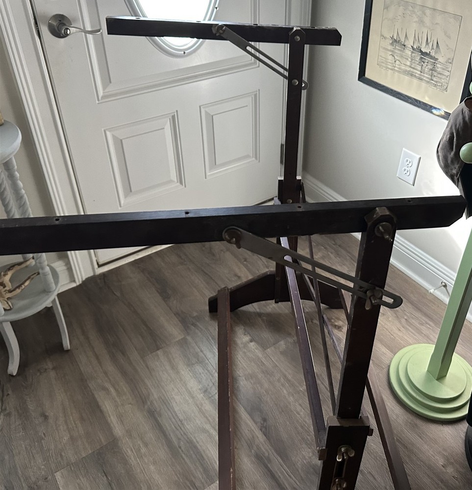 Vintage Drafting Table Base ONLY Drafting Table Wood Base NO TOP