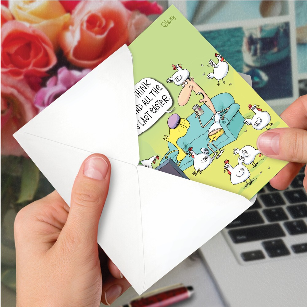 Funny Easter Greeting Card w/ envelope - Found All Eggs