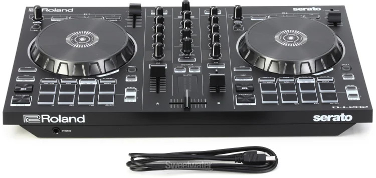 Roland DJ-202 4-deck Serato DJ Controller with Drum Machine