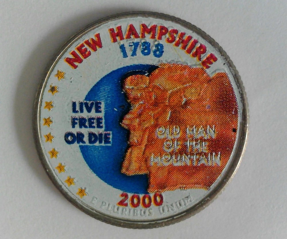 New Hampshire 2000 Colorized State Quarter