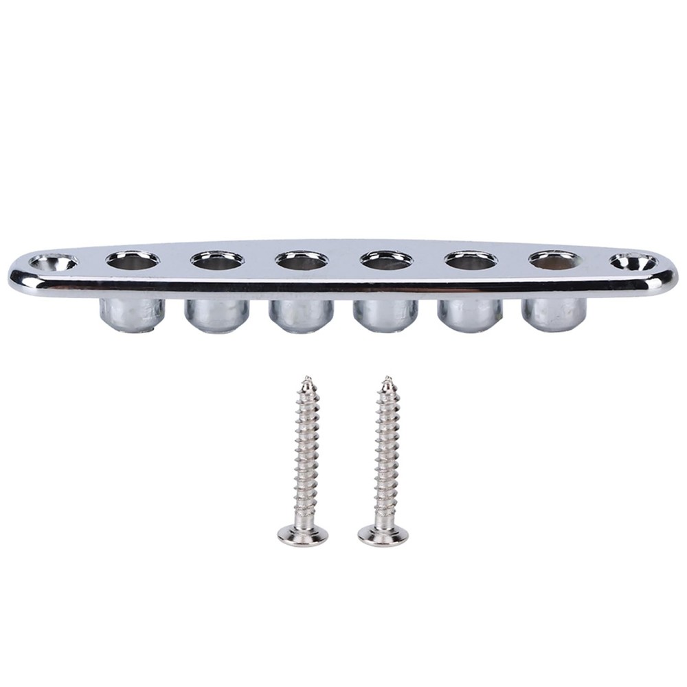 Guitar String Through Plate,Guitar Bridge Thru Body Ferrule silver