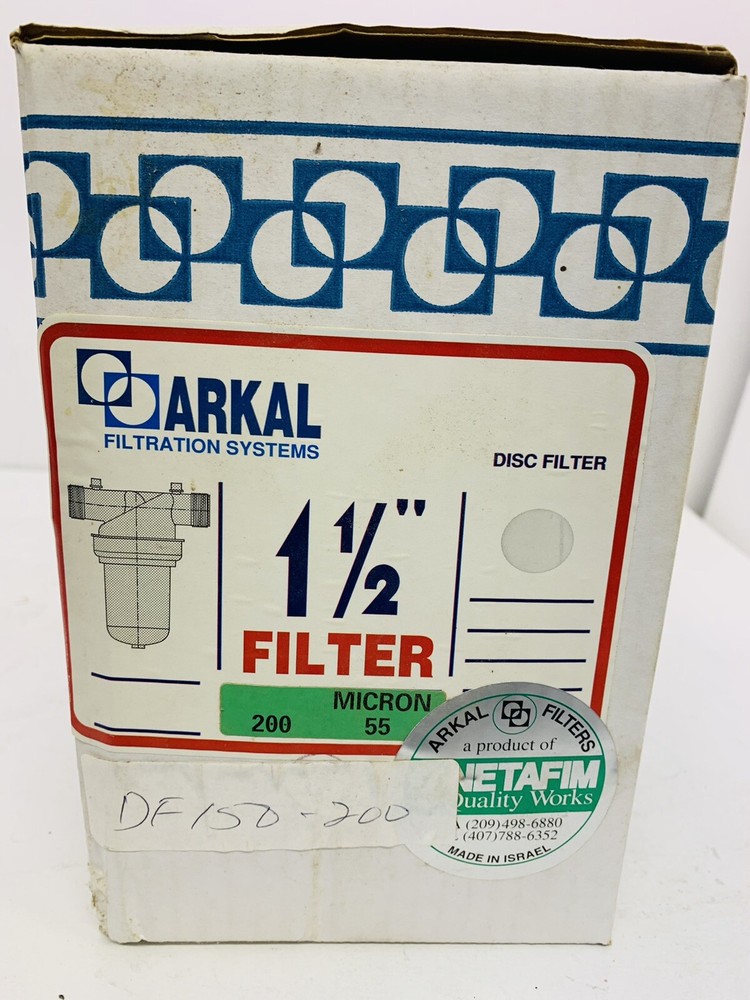 Netafim Arkal Disc 1-1/2”Filter 1150 Water Irrigation 200 Mesh/55 Micro, NPT