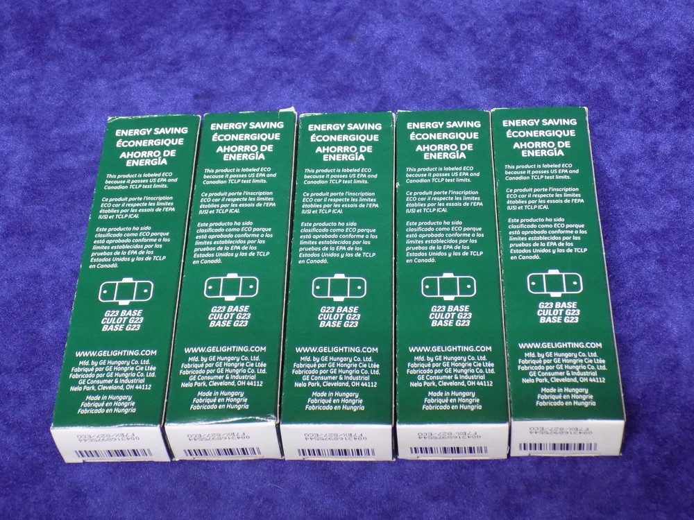 5 GENERAL ELECTRIC F7BX/827/ECO BIAX S ECO COMPACT FLUORESCENT LAMP 7W 2-PIN