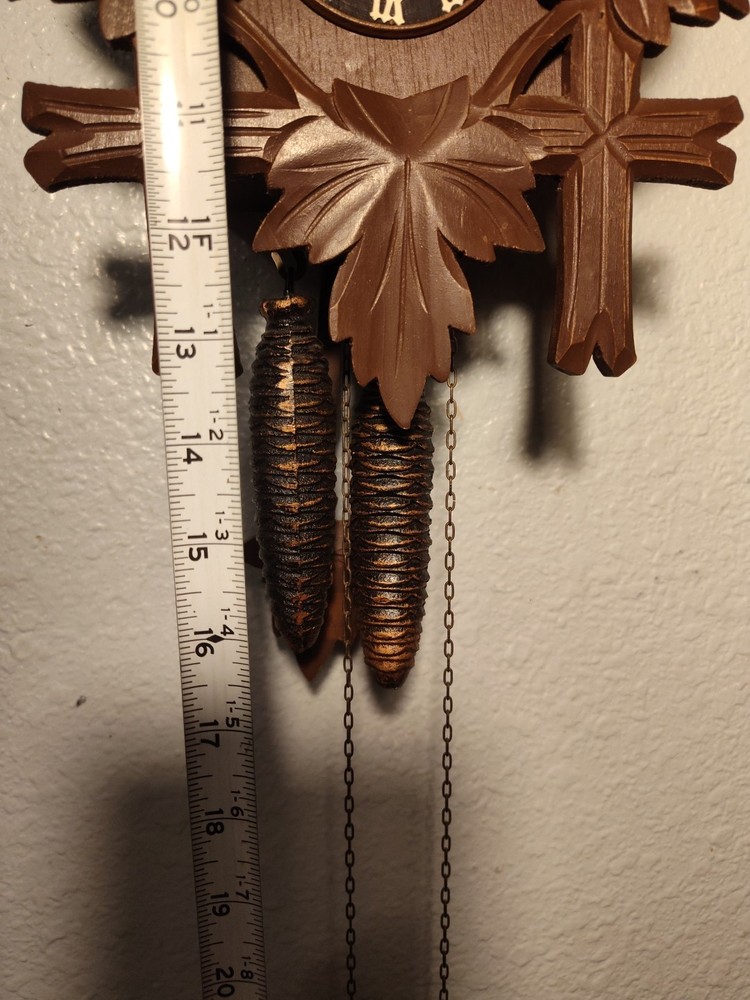 Hubert Herr Cuckoo Clock German Made Black Forest Works 1 Clock Number Missing