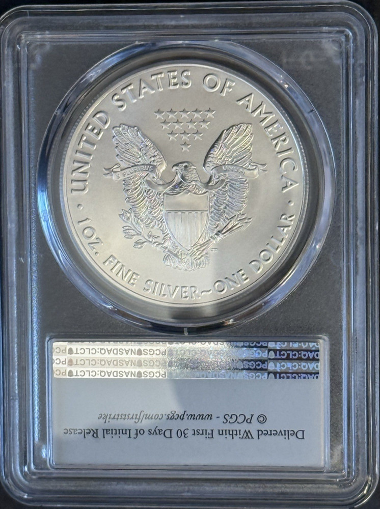 2018 Silver Eagle PCGS MS70 FIRST STRIKE (Flag Label)