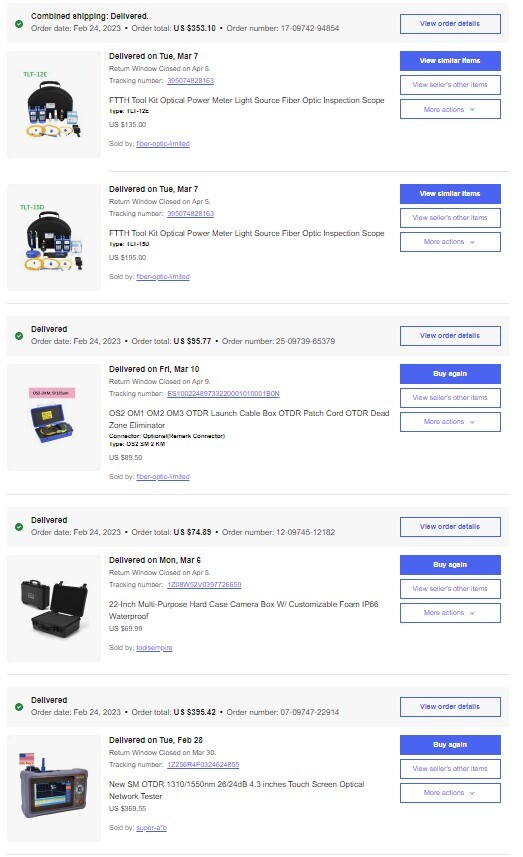 OTDR/Optical Network Light Test Gear