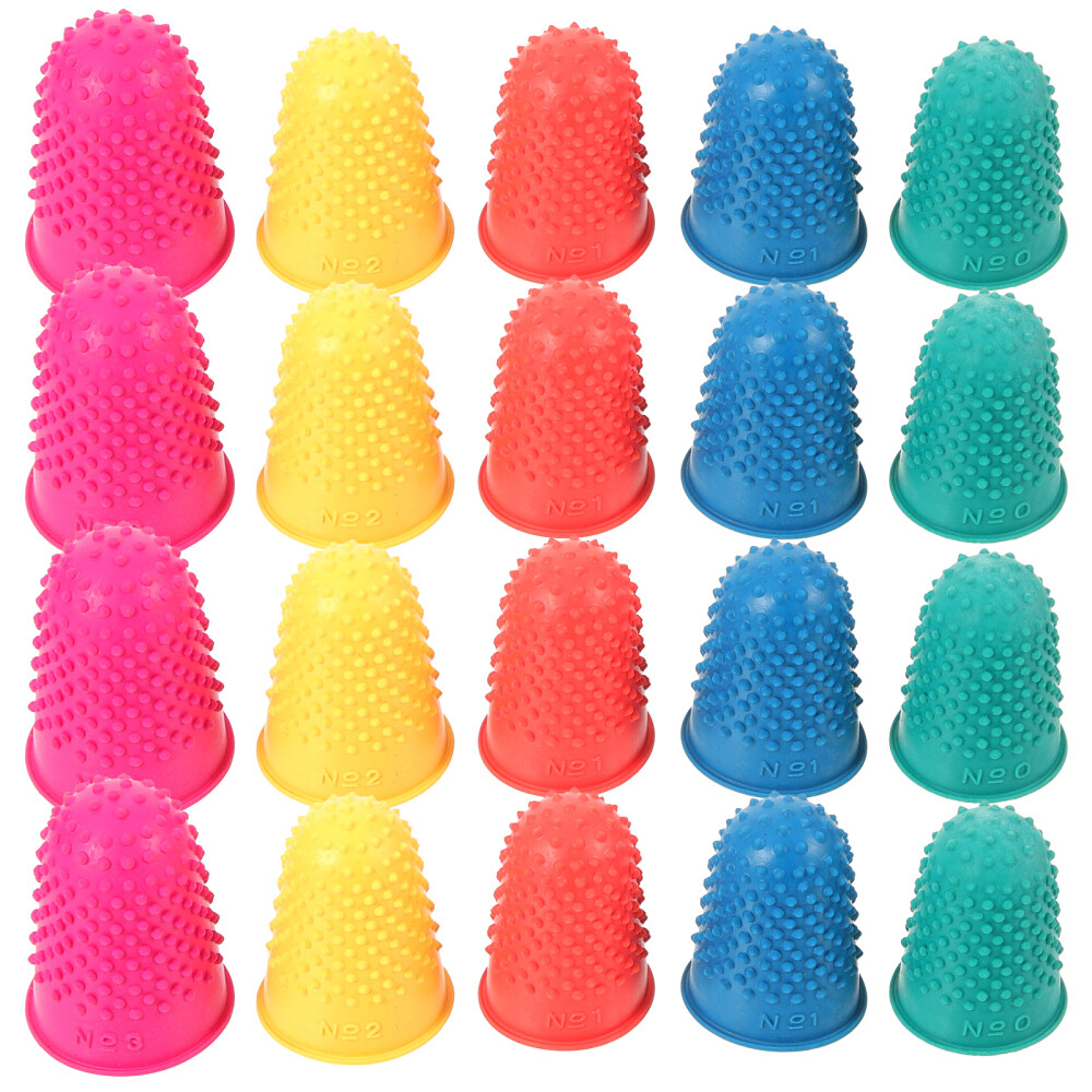 20 Pcs Multi Function Rubber Finger Protectors Non Slip Finger Cots for Home Use