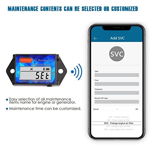 RL-HM027BT Digial Bluetooth Hours Tachometer, Battery Replacement. 1