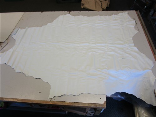 LEATHER HIDE WHITE SMOOTH SURFACE 105" X 73"