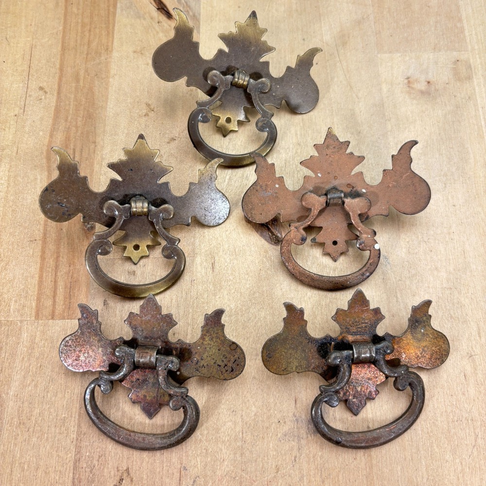 Lot 5 Chippendale Style Swinging Batwing Pulls