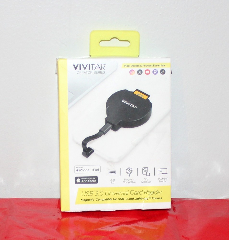 Vivitar Creator Series USB 3.0 Universal Card Reader For C & Lightning SD/Micro