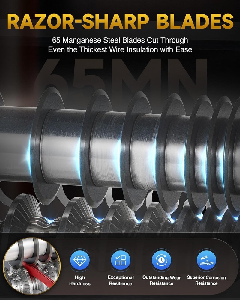 Electric Wire Stripping Machine, 11 Channel Automatic Wire Stripper -1.6 in. ...