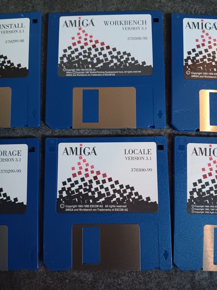 6 Disks Amiga Workbench Version 3.1 UNTESTED Sold As Is