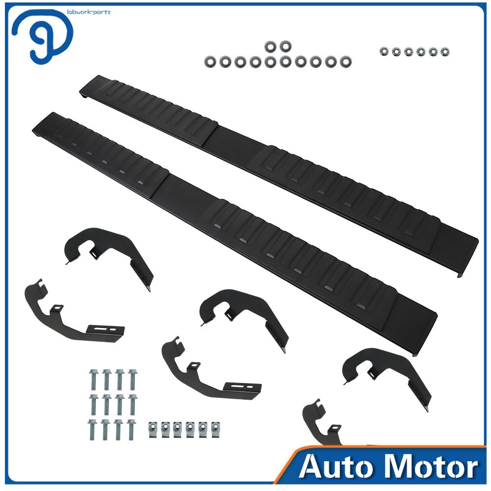 6" Running Boards For Chevy Silverado Double Cab 2007-2018 Side Step Nerf Bars