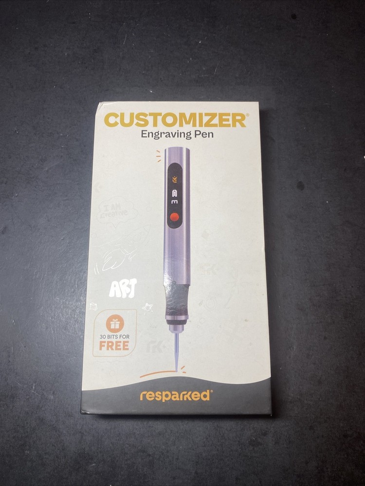 Resparked • Customizer Engraving Pen - With 30 Bits! (Silver) OPEN BOX