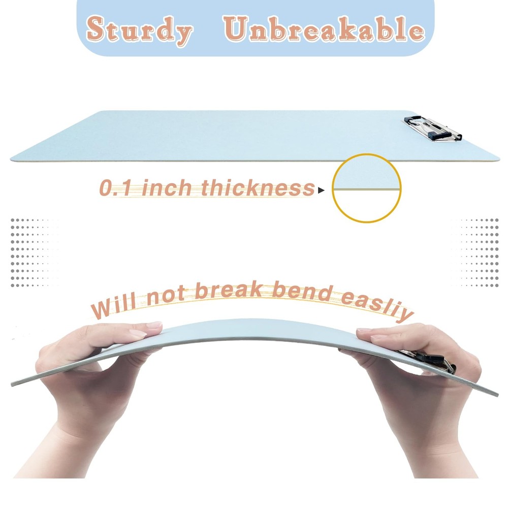 4 Pack Plastic Clipboards Multiple Colors Clip Boards Mixed - White