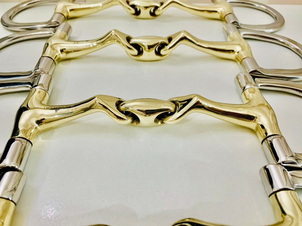 D-Ring Curved Snaffle Bit Angled Mouthpiece (UKSALES25®) *SAME DAY DISPATCH*