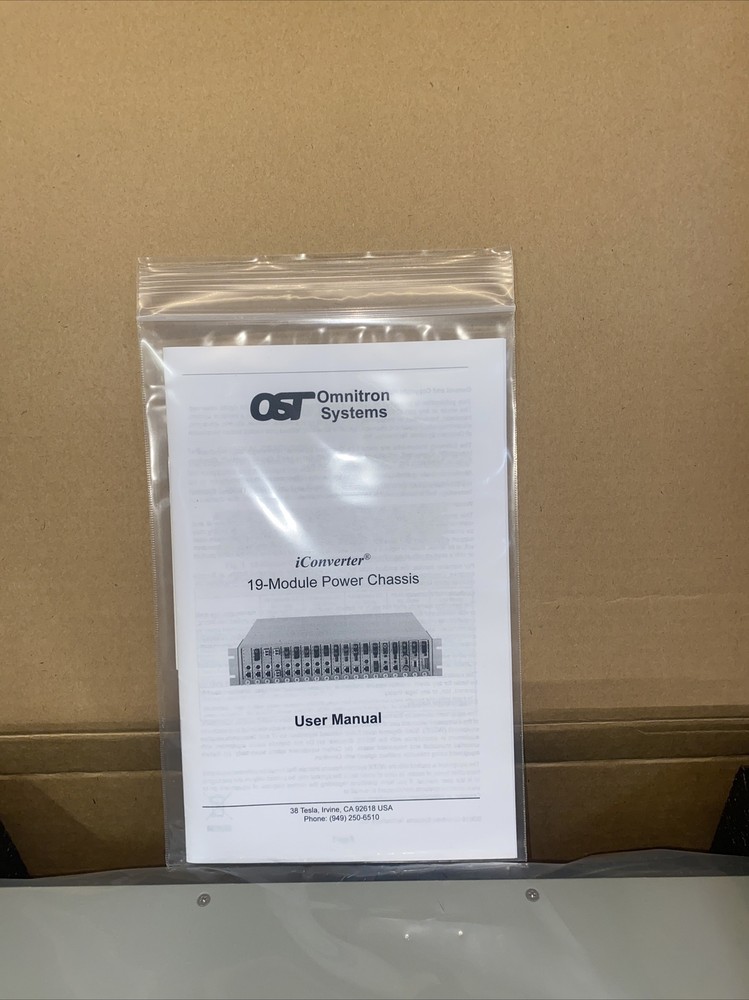 New - Omnitron Systems iConverter 19-Module Power Chassis (Model Number: 8200-2)