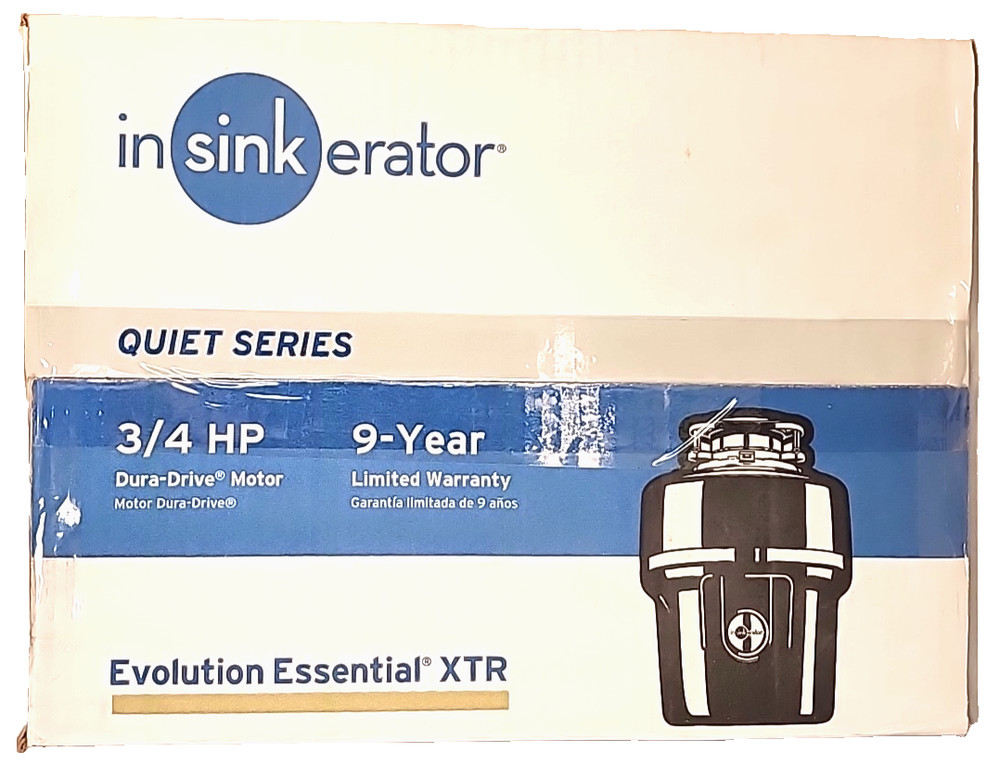 InSinkErator Essential XTR Garbage Disposal Evolution 3/4 HP Continuous Feed NEW