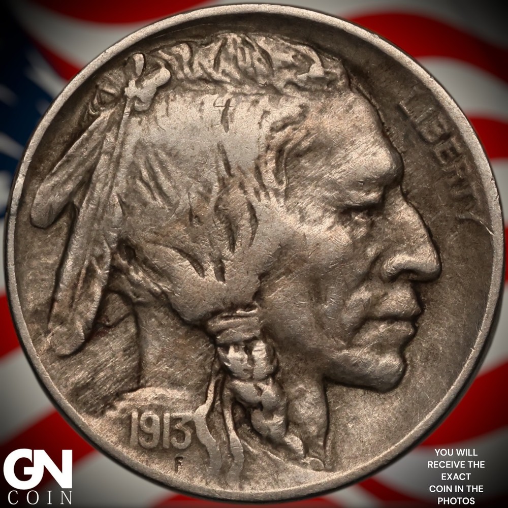 1913 D TYPE 1 Buffalo Nickel A2282