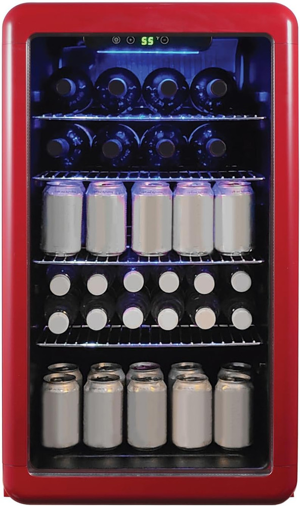 MCB34CHR Beverage Cooler, Red