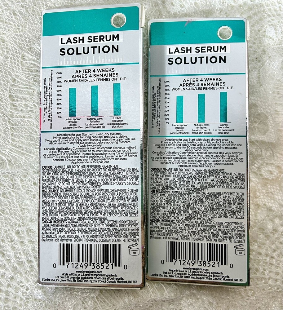 Bundle of L'oreal Lash Growth Serum Solution NIB