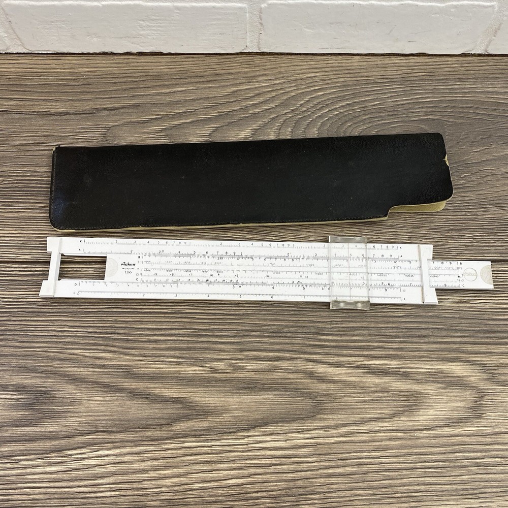 Pickett Microline 120 Slide Rule w/ Black Case