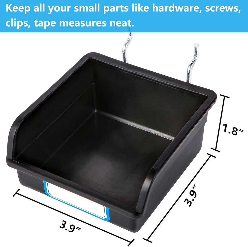 Pegboard Hooks, with Bins, Peg Locks, for Organizing Various Tools, 204 PCS, 80