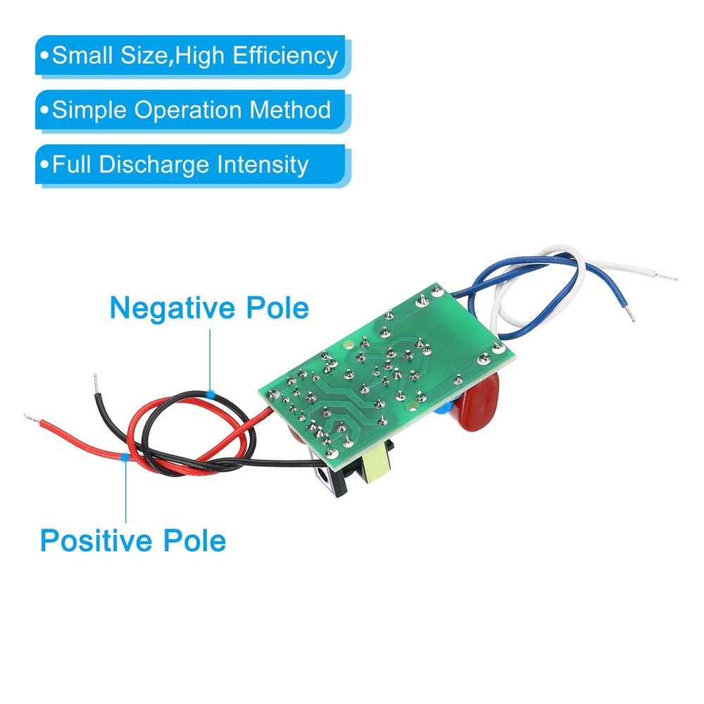 High Voltage Generator, DC 3-6V 1800V Step-up Power Supply Module, Black 2pcs