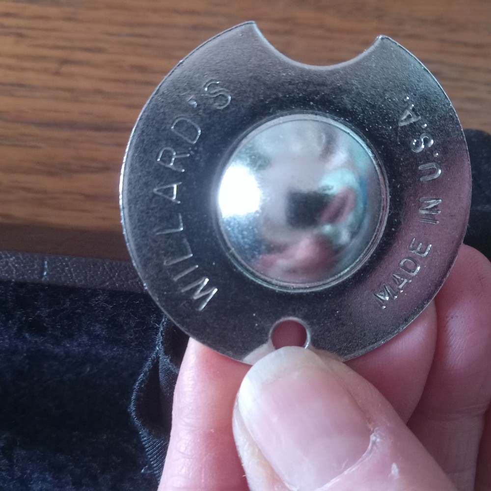 Pool Cue Tools Tip Tool Solid Brass, Williards Cue Shaper Nickel Radius USA